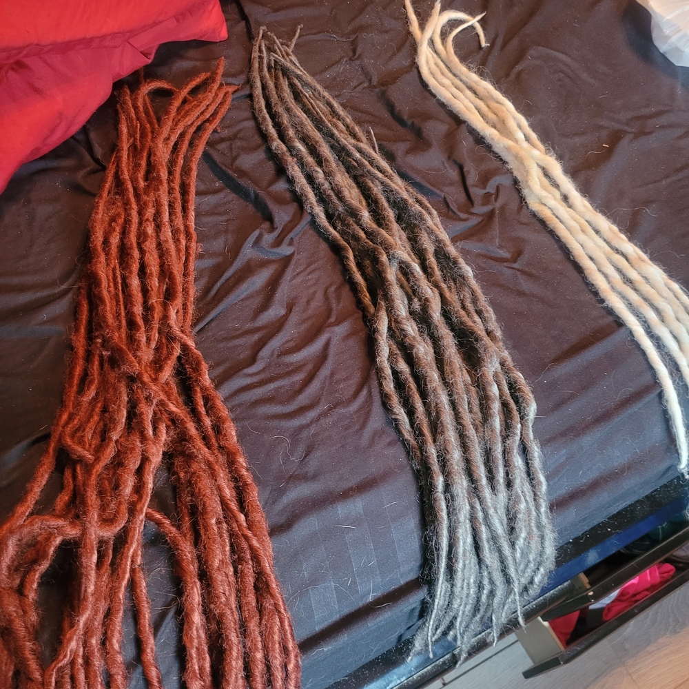 Set of Three Dreadlock Extensions